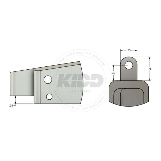KIDD Aftermarket Receiver Rear Tang Attachment -Black